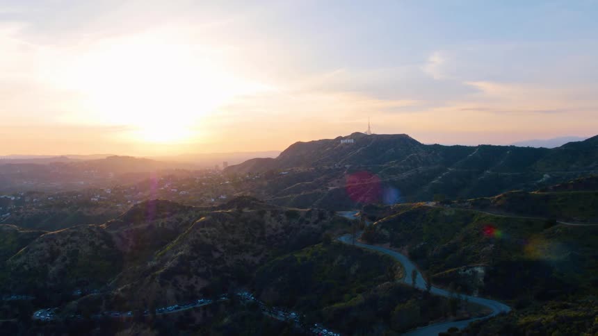 An aerial shot of los angeles