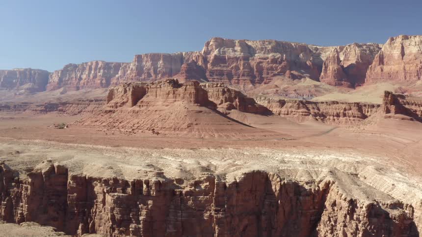 Aerial shot of a canyon