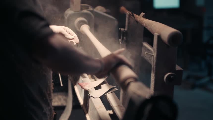 Craftsman Makes Baseball Bat