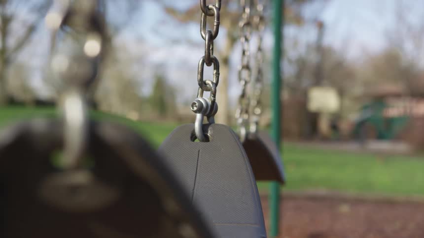The playground is empty during the day