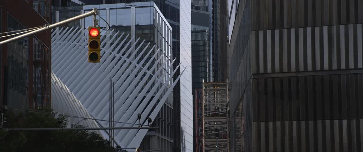 Office buildings in a downtown area
