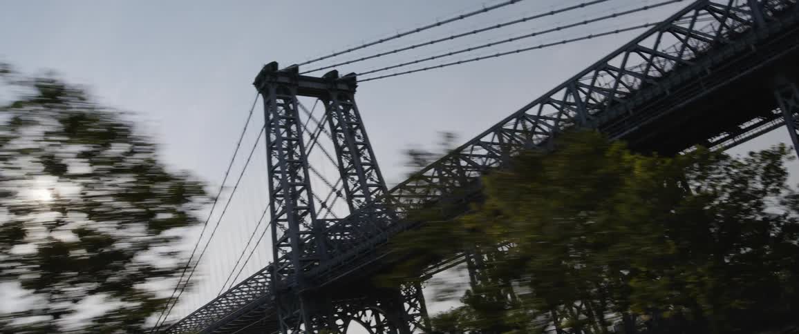The williamsburg bridge suspension bridge in new york city across the east river