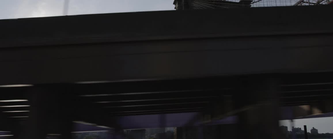 Panning shot of a bridge