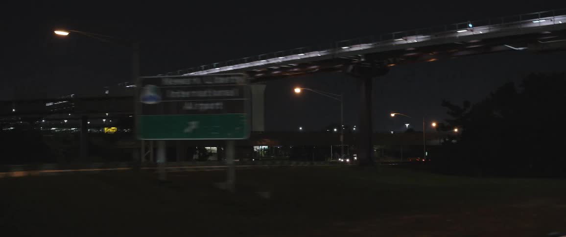 A shot of an exit to newark liberty international airport