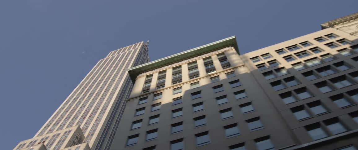 Upwards shot of a tall building