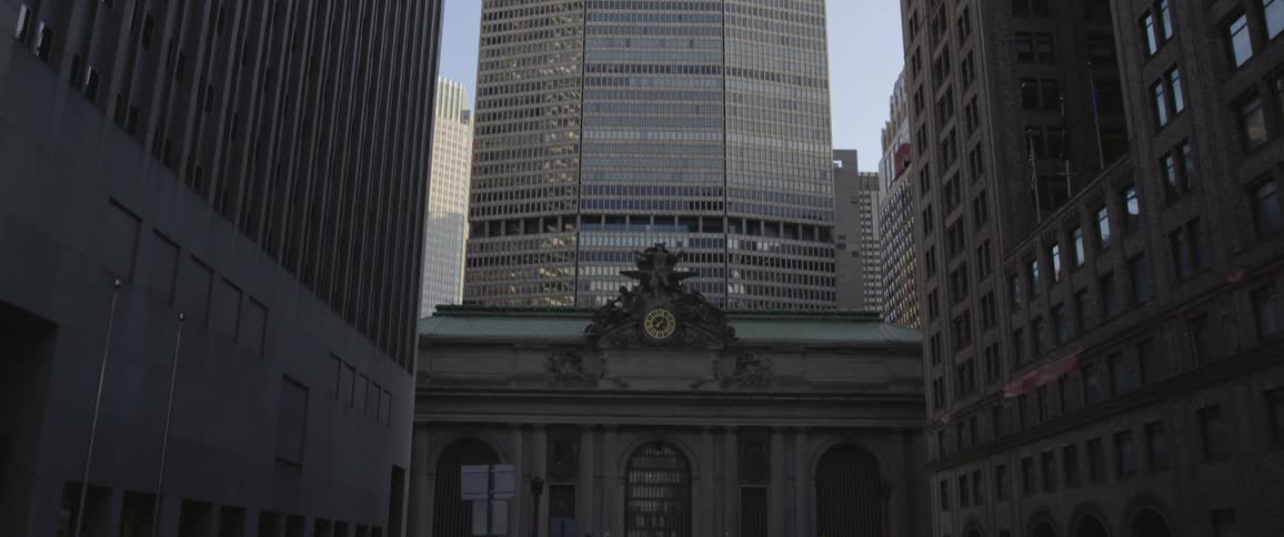 High rise office buildings in a downtown area