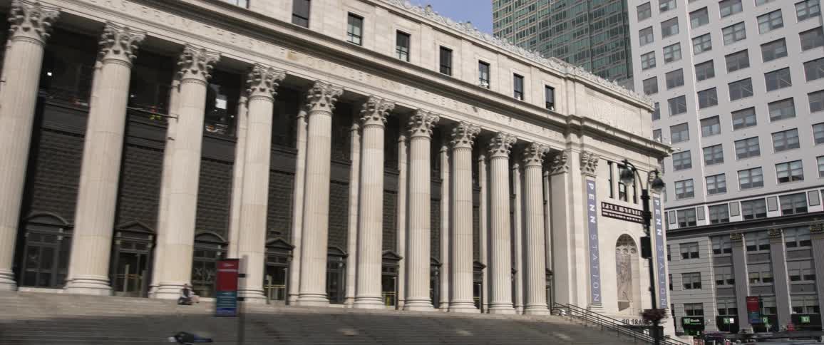 The james a farley building united states postal service in midtown manhattan in new york