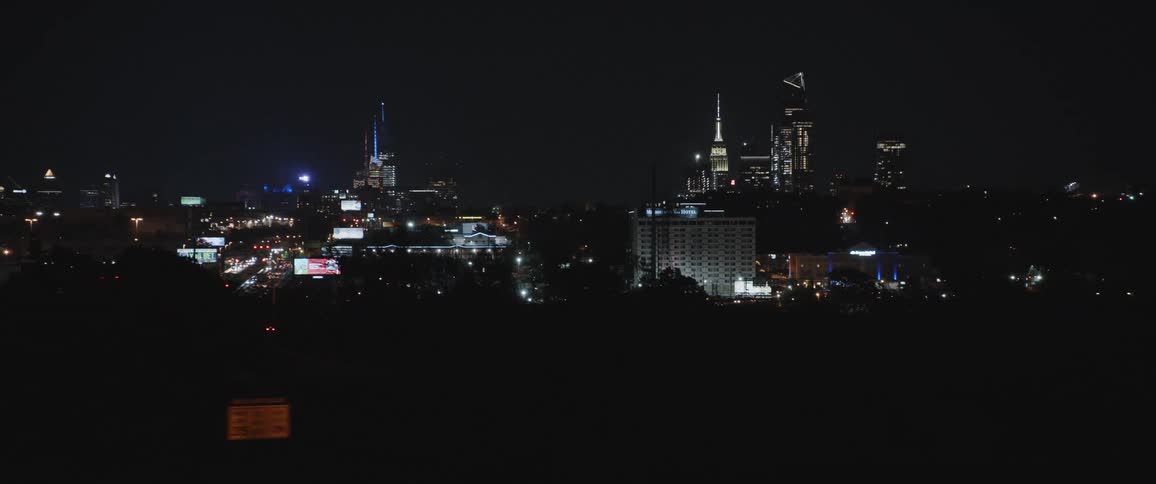 Buildings and skyscrapers in a city