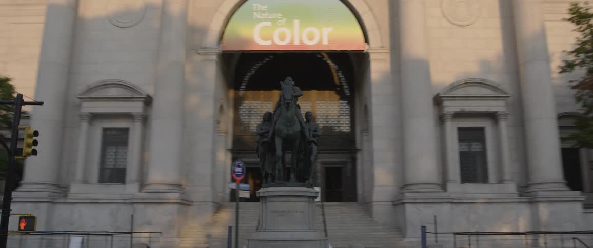 The american museum of natural history on the upper west side of manhattan new york city at sunset