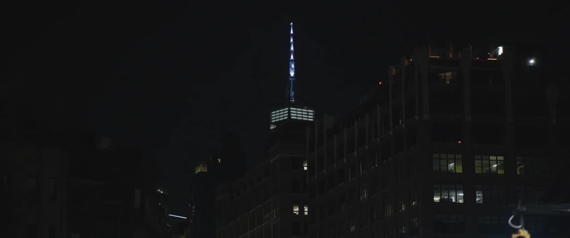 Wide shot of a skyscraper