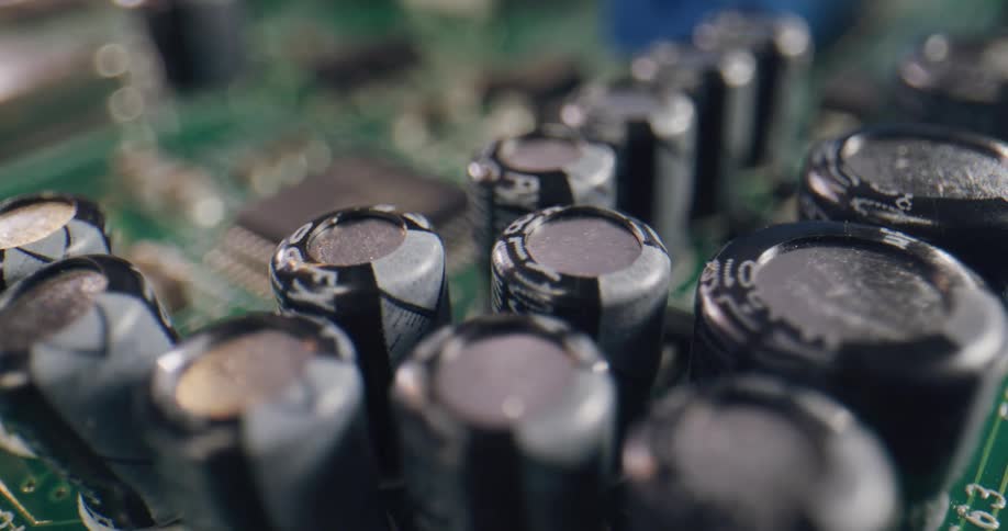 The computer board is green in color