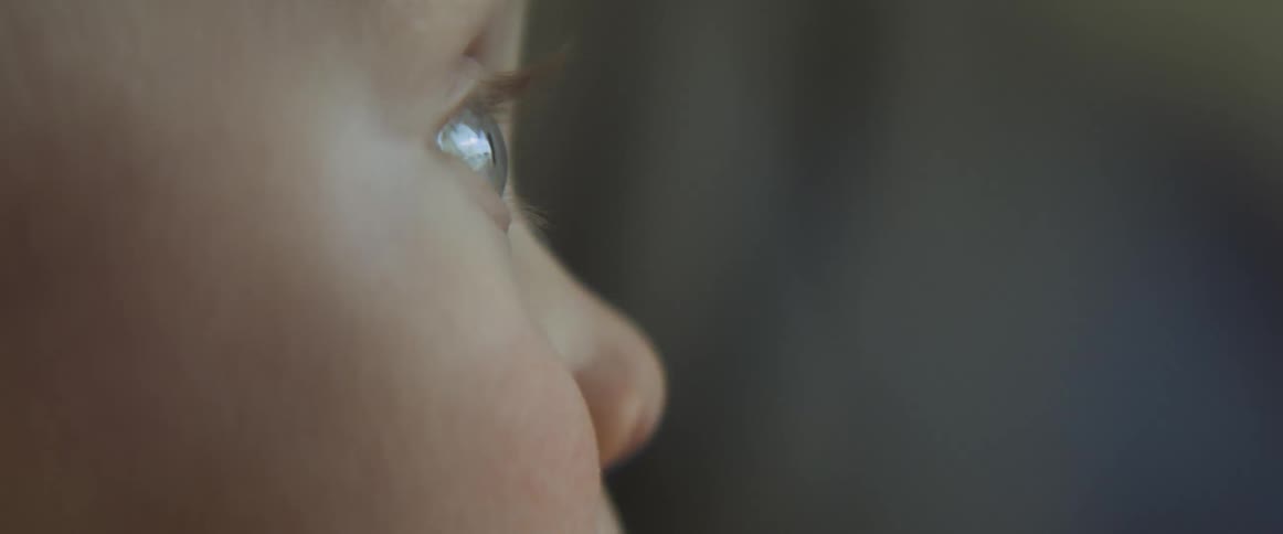 Side view of a baby face