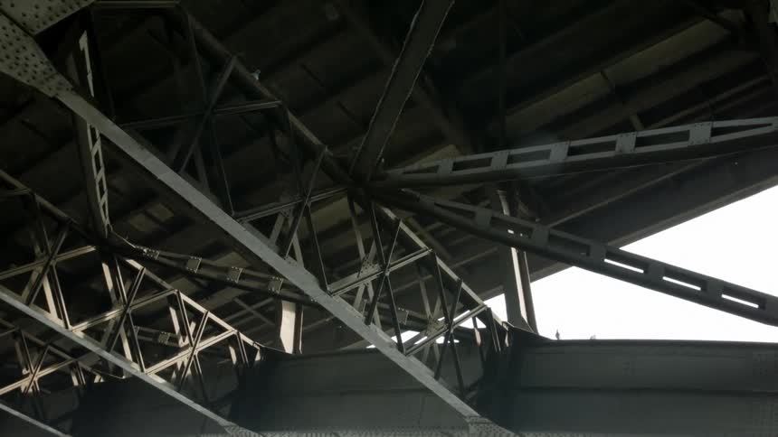 A shot of a undersupport of a bridge