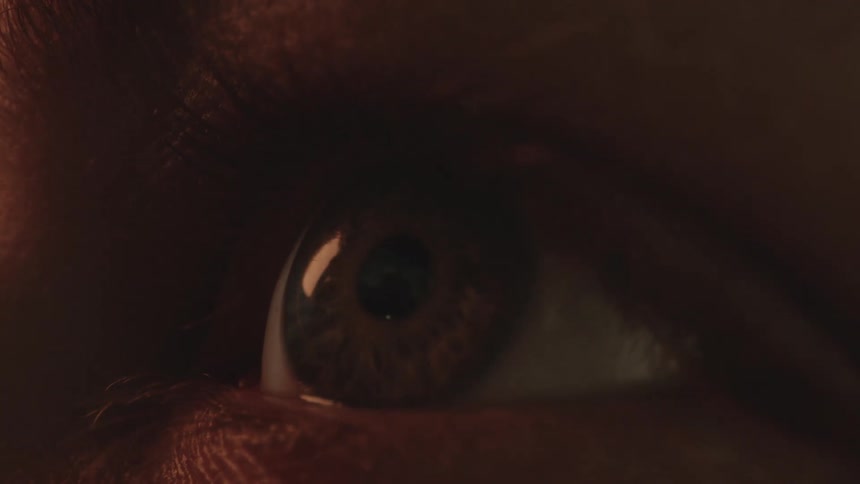 A close up of a human eye eyelid and eyelashes