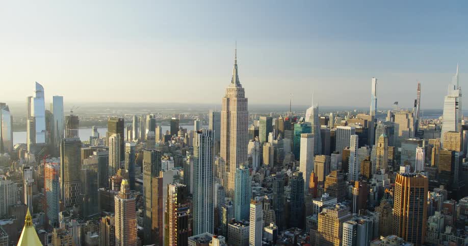 Aerial shot of new york city