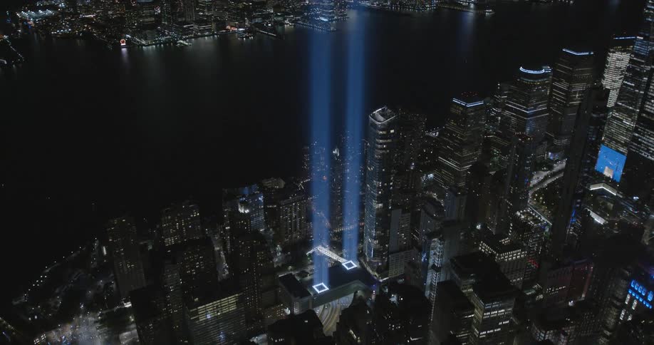 Aerial shot of new york city