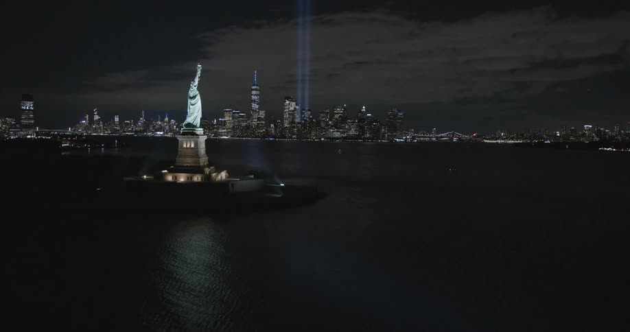 Aerial shot of new york city