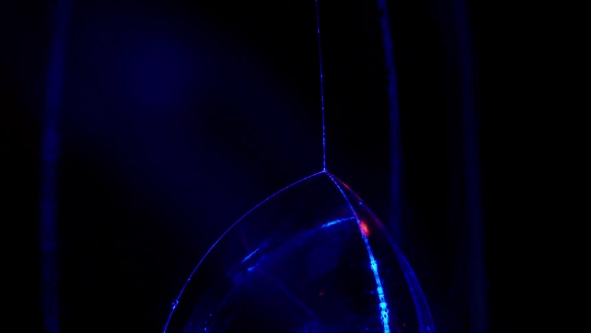 Abstract footage of neon lights and liquid forming shapes