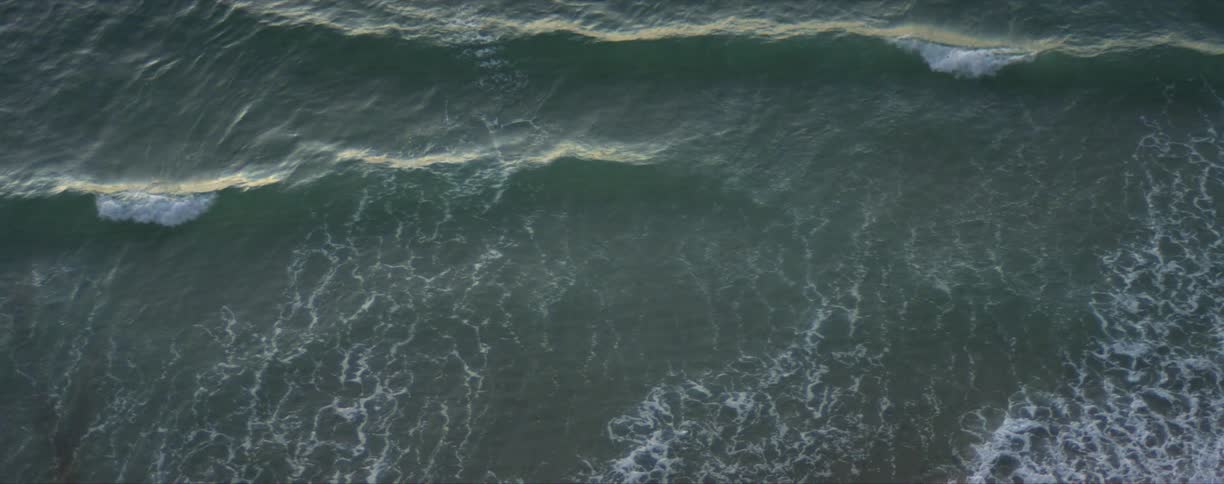 Aerial view of waves in an ocean