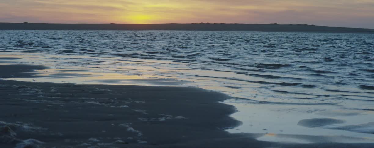 Landscape of sunset with ocean and the coastline