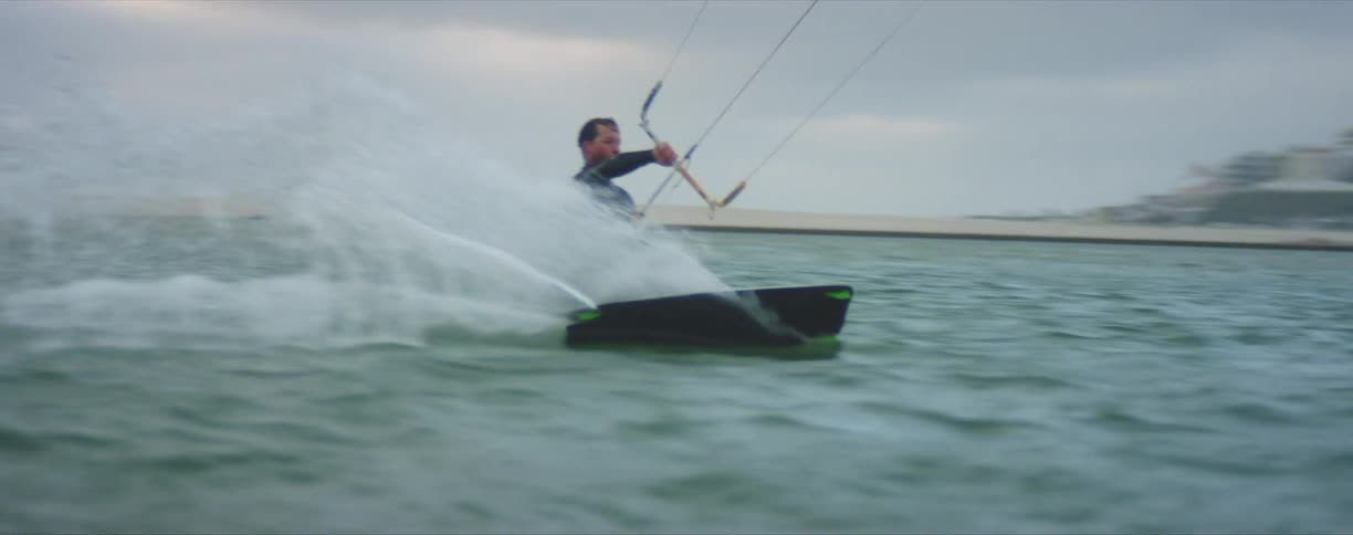 Man water boarding