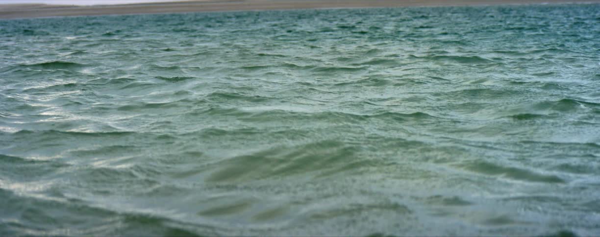 Waves being pushed along the ocean by the wind