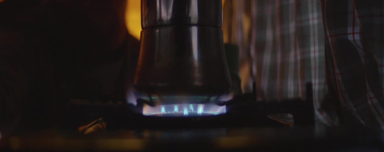 Stove being turned on