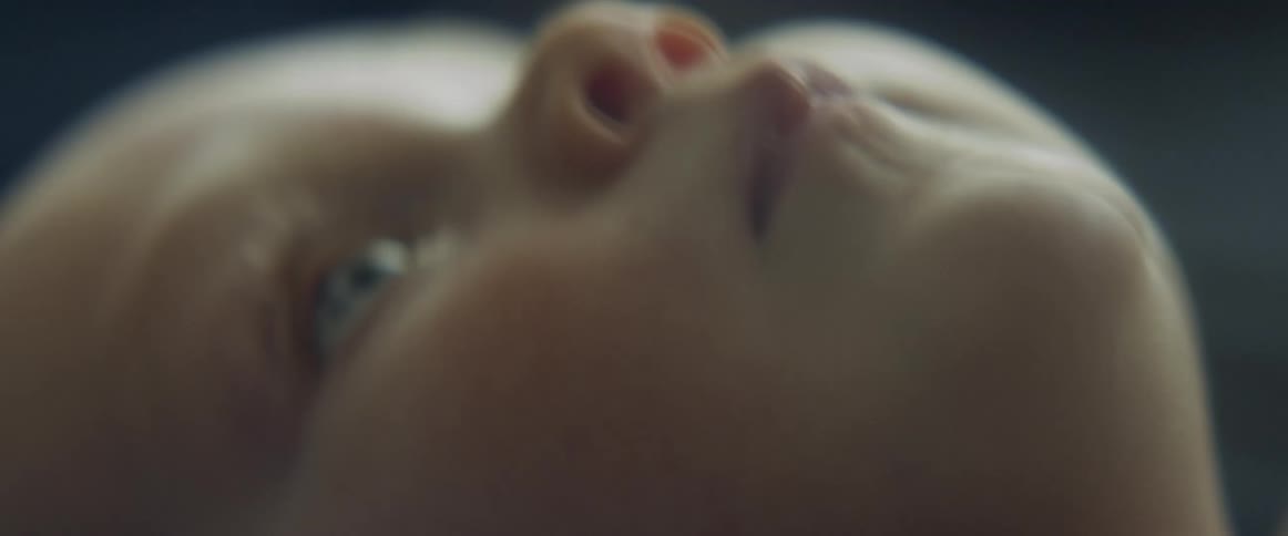 Close up of a baby boys face