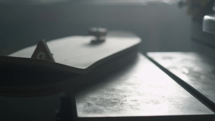 A panning shot of a tabletop tool