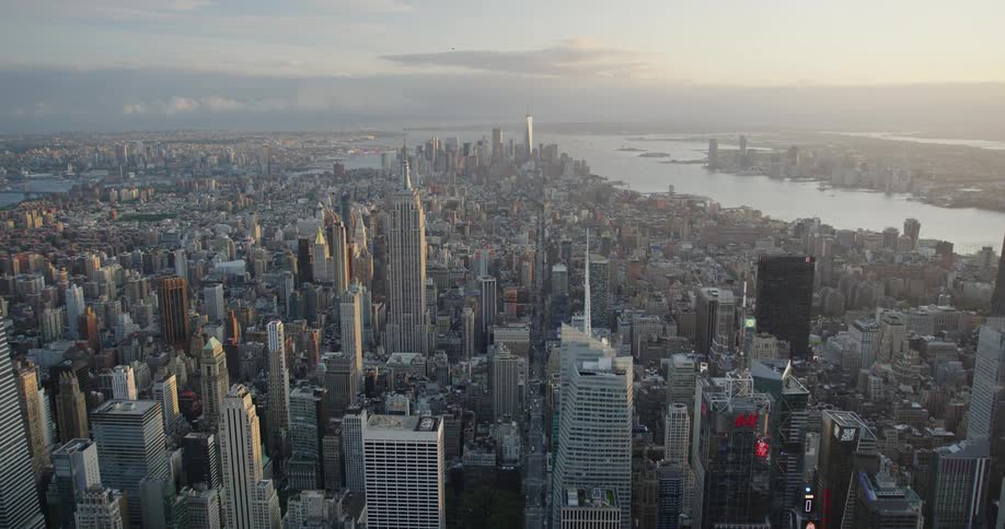 Aerial shot of a city
