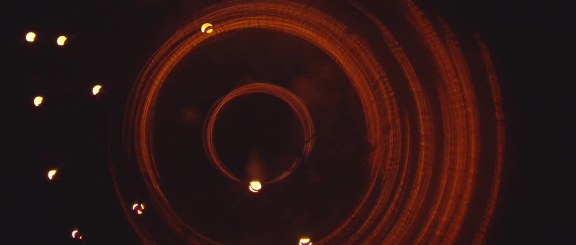Lights flashing and exploding in the dark