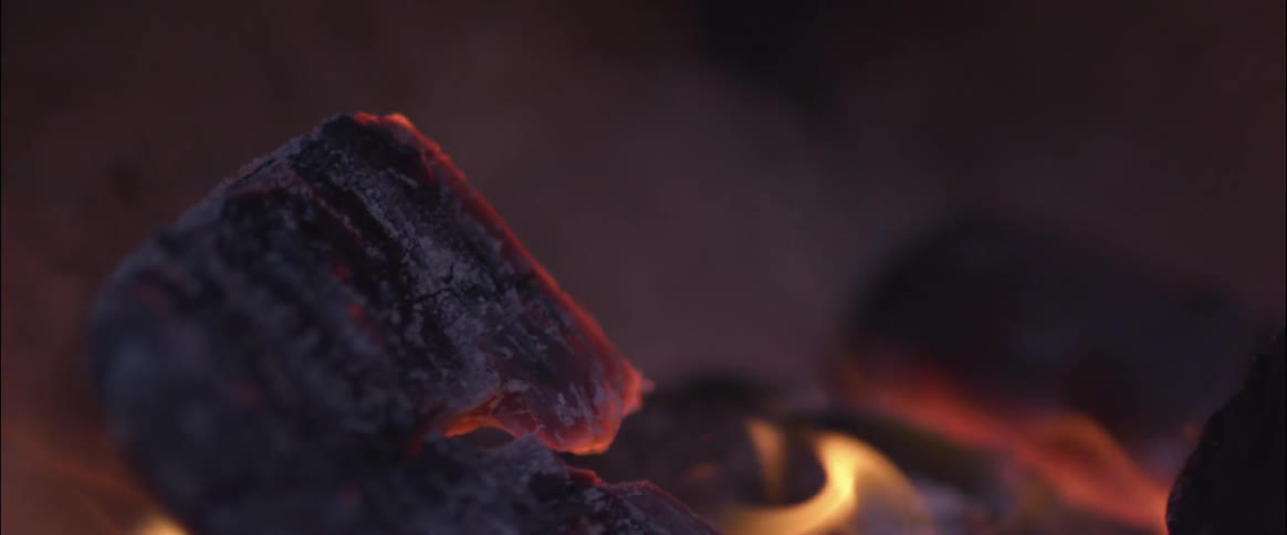A close up of a campfire