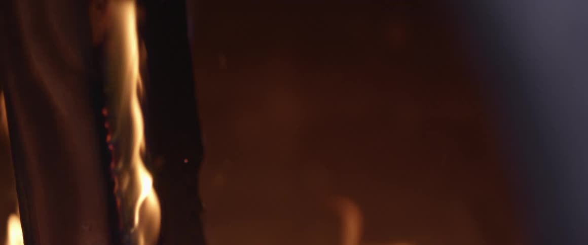 Fire and flames with embers and smoke