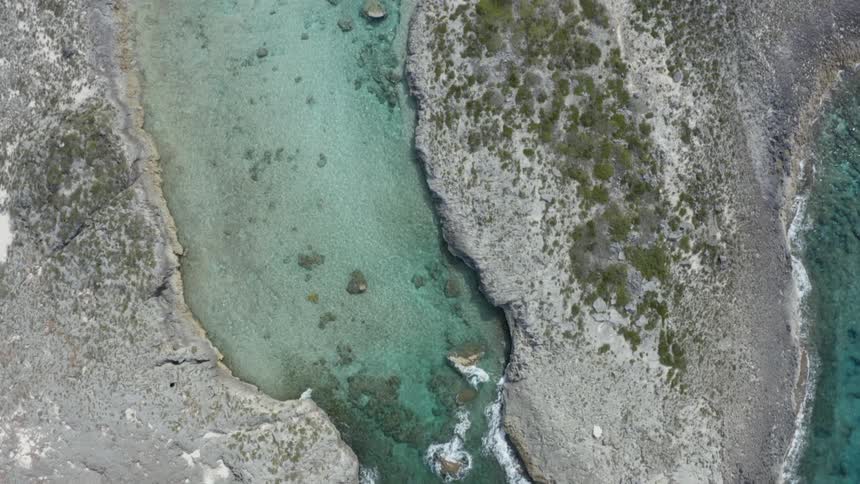 Aerial shot of an ocean