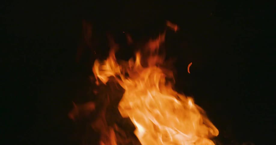 A close up of a fire