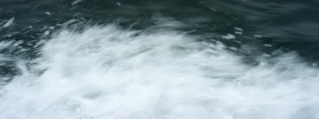 Ocean waves are moving fast during the day