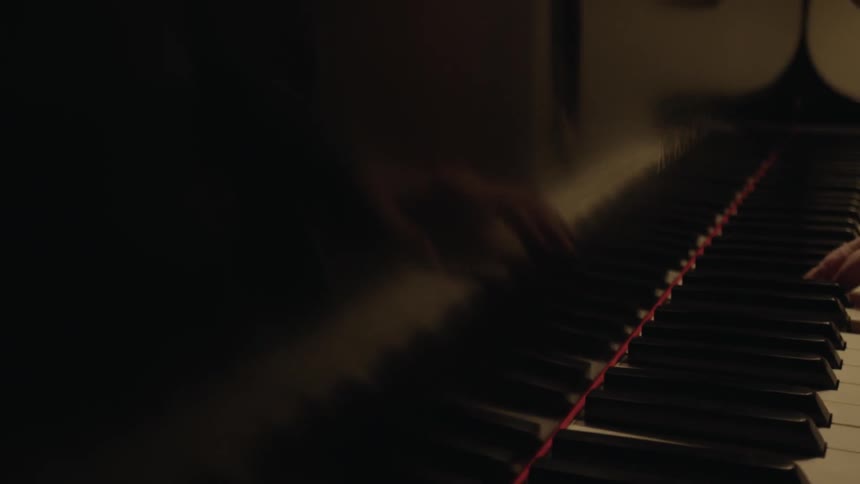 A person playing piano