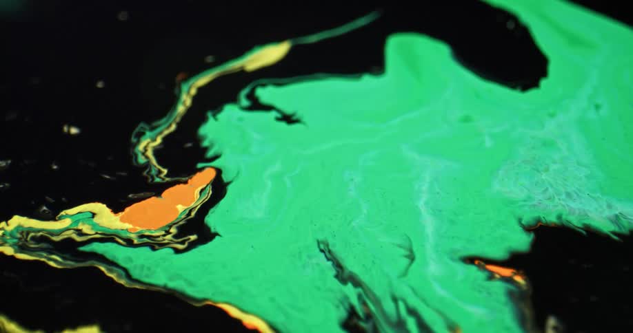 Black green and yellow colors that look like paint