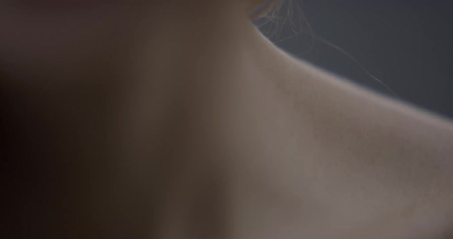 Close up of a womans neck