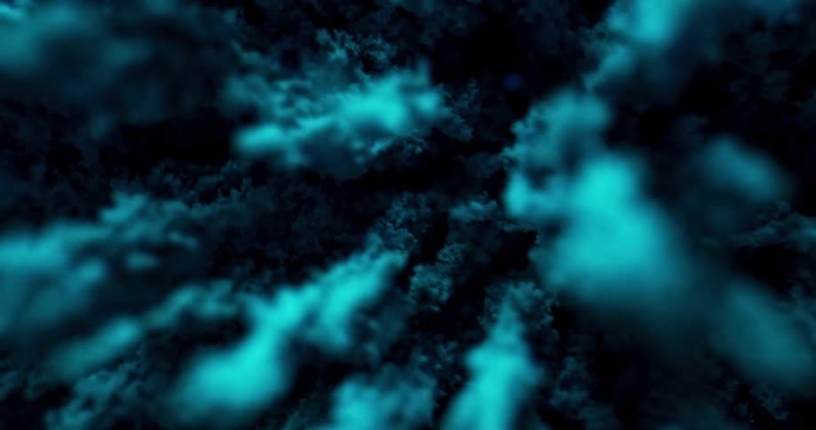Microscopic view of a light blue texture moving around in a circle