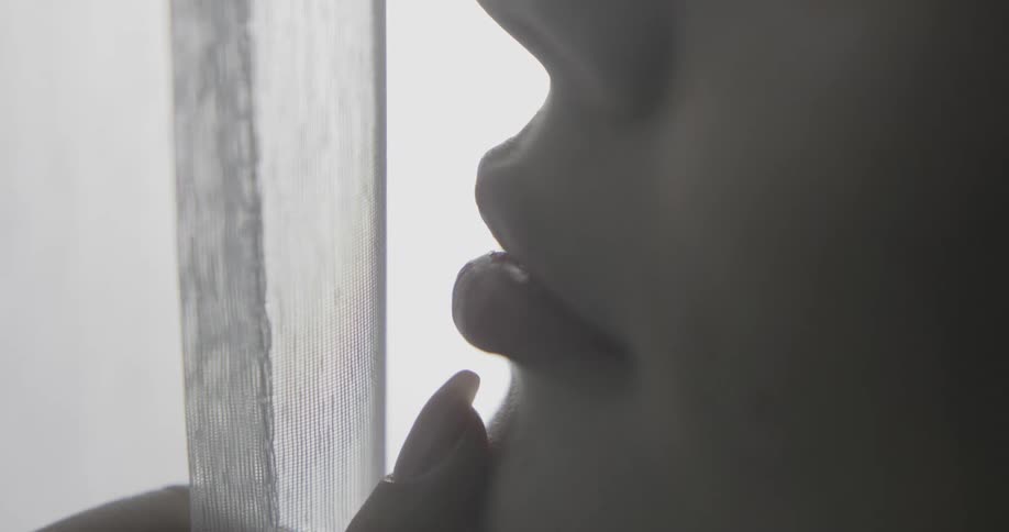 A close up of a womans mouth