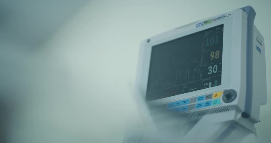 A close up of a heart rate monitor