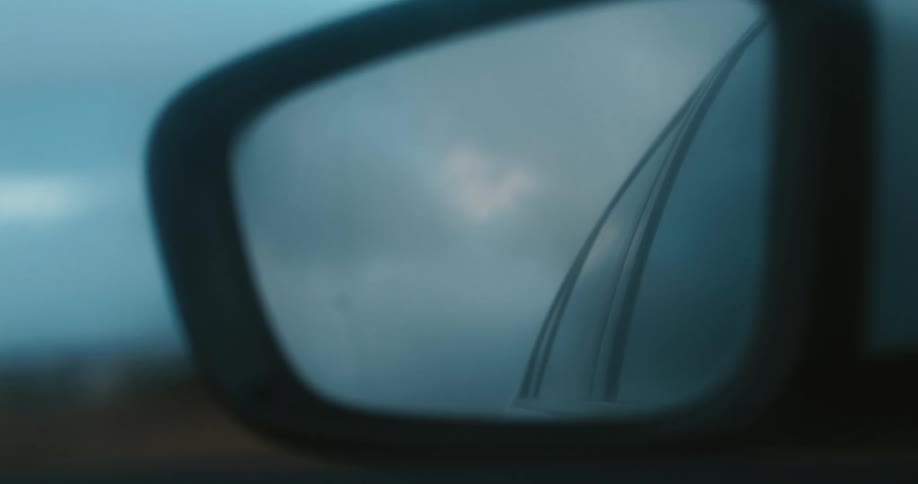A cars side mirror