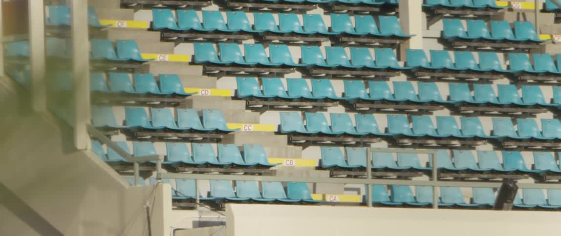 Seating in a stadium