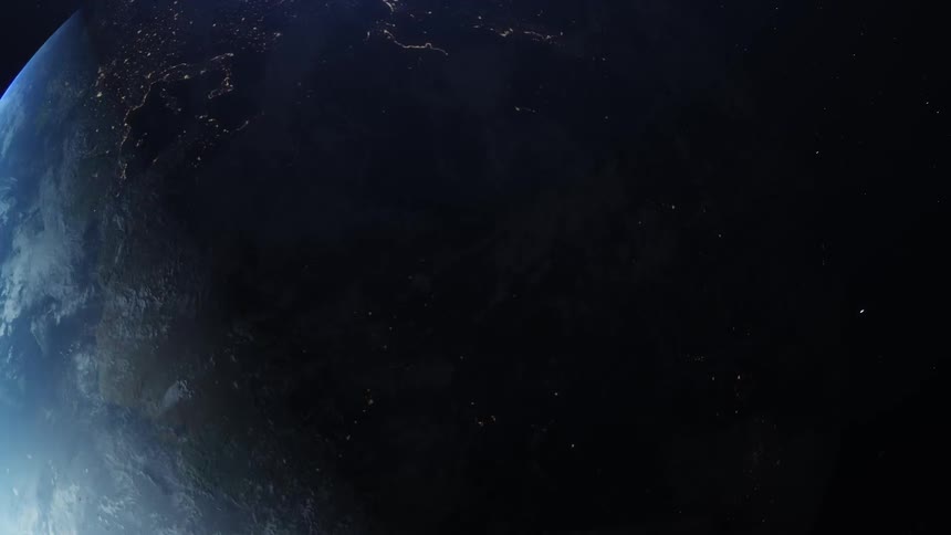 Timelapse of the day and night cycle of Earth seen from space