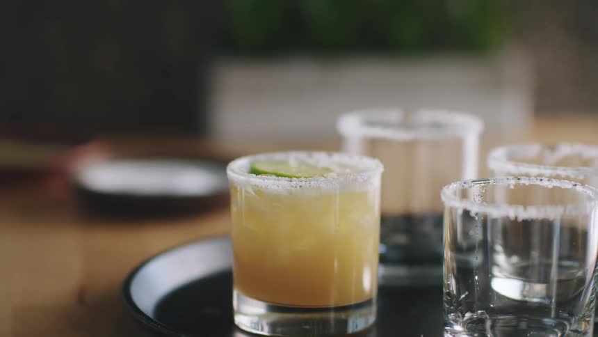 A shot of a drink