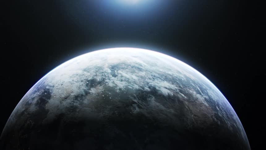 Planet Earth rotates around the sun