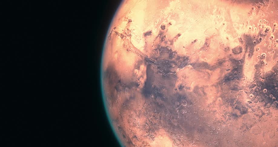 A shot of a planet in space