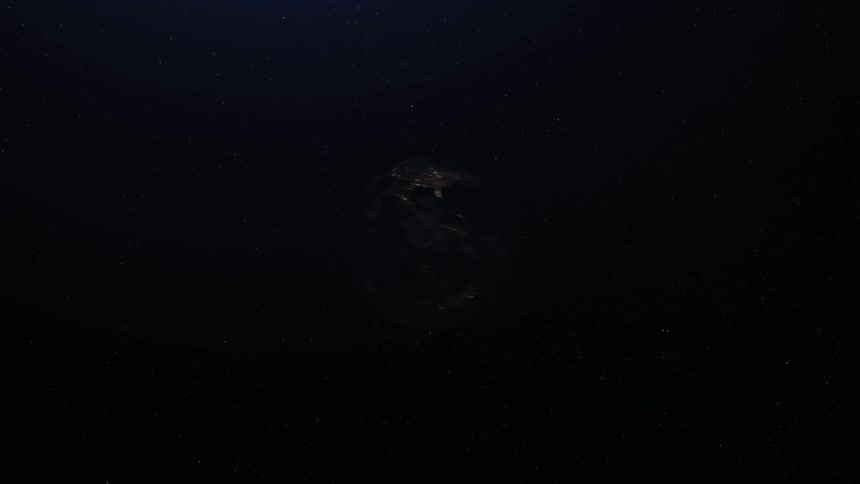 Planet Earth spinning in space