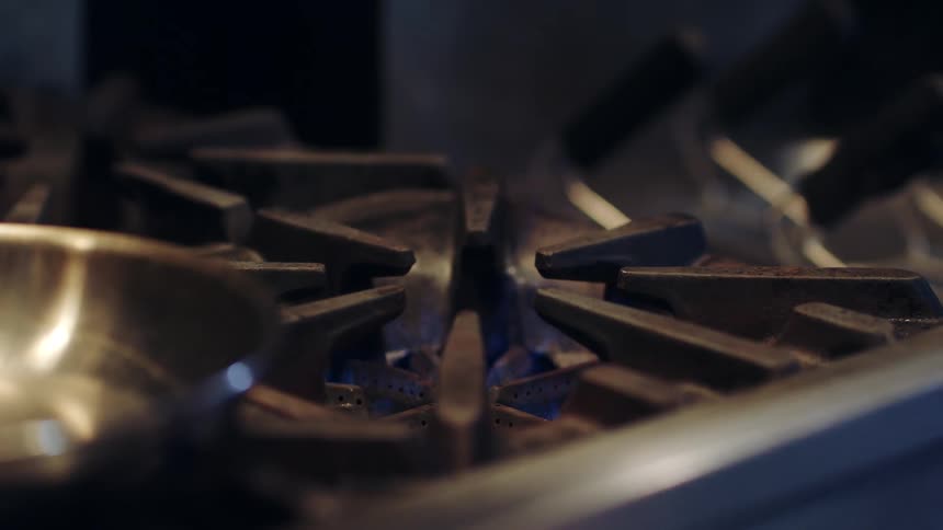 A close up of a stove top